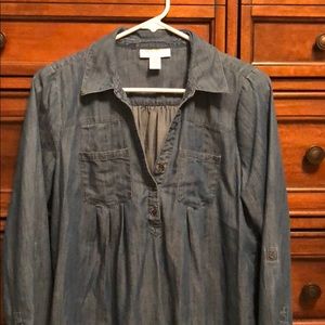 Chambray Maternity Top